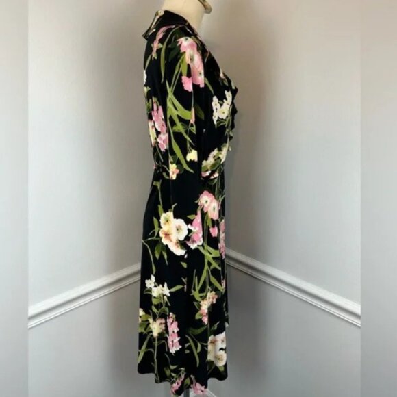 Sz 12 Tommy Hilfiger Long Sleeve Wrap Dress - Picture 5 of 10